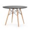 Стол для кухни дизайнерский черный D-100 см eames (арт 7115)
