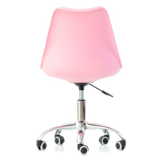 Стул дизайнерский мягкий розовый из экокожи (арт 14991) Фото 3