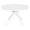 Стол круглый из керамогранита белый на одной ноге (арт 35147)