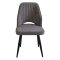 Стул с черными ножками с мягкой обивкой с обивкой из велюра (арт 30748)