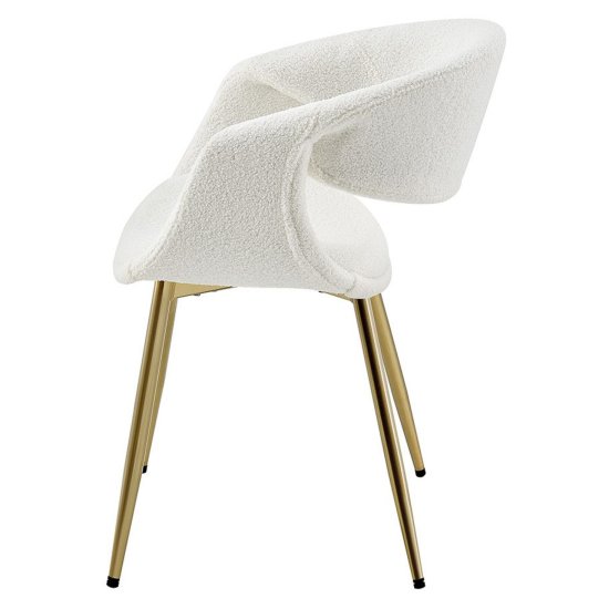 Стул на металлическом каркасе мягкий белый (арт 34791) Фото 10