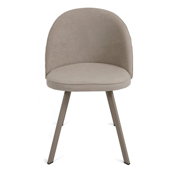 Стул мягкий бежевый с обивкой из велюра (арт 21271) Фото 2