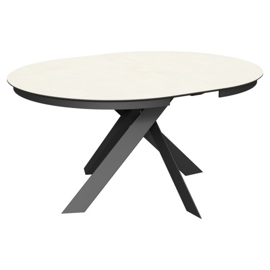 Стол раскладной круглый керамический черный (арт 35160) Фото 2