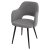 Стул на металлокаркасе с мягкой обивкой серый из велюра (арт 27746)