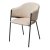 Стул на металлокаркасе мягкий с подлокотниками бежевый (арт 33618)