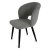 Стул на металлокаркасе мягкий серый из велюра (арт 26897)