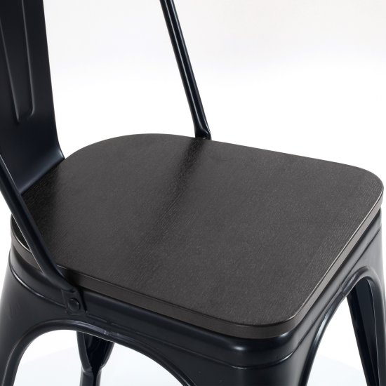 Стул дизайнерский на металлическом каркасе черный tolix (арт 6766) Фото 10
