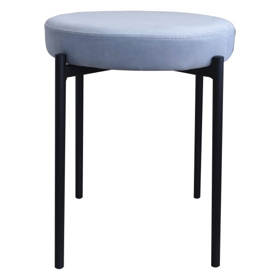 Табурет на металлокаркасе с мягким сидением серый (арт 31453) Фото 1