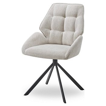 Стул с черными ножками мягкий бежевый (арт 34064) - Фото 2
