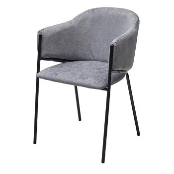 Стул с мягким сидением с подлокотниками из велюра (арт 33622) - Фото 2