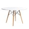 Стол обеденный дизайнерский круглый белый D-120 см eames (арт 7111)