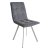 Стул на металлокаркасе ножки белые мягкий серый (арт 28816)