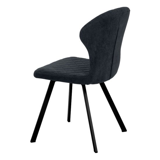 Стул на металлическом каркасе мягкий серый велюровый (арт 19450) Фото 3