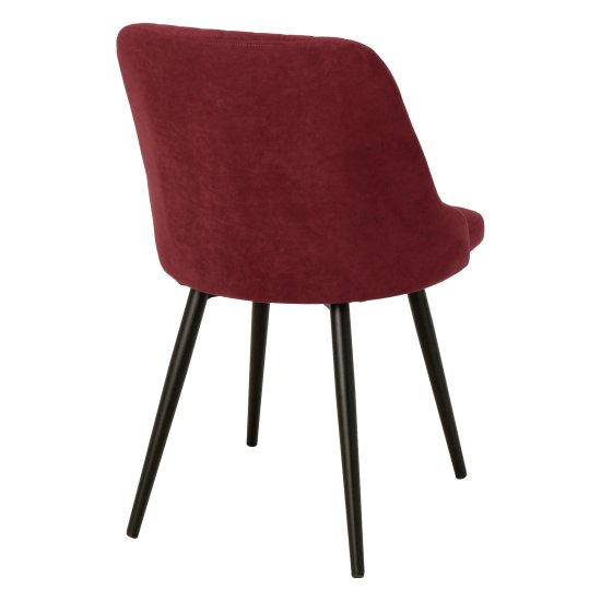 Стул обеденный с мягким сидением красный велюровый (арт 24239) Фото 2