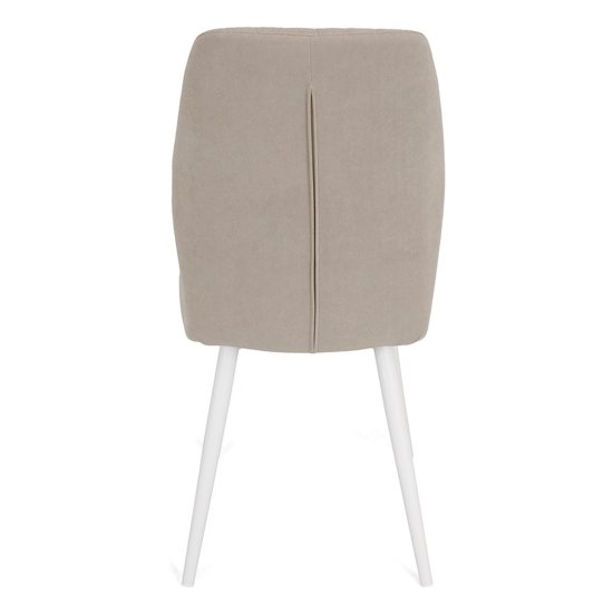 Стул на металлокаркасе мягкий бежевый современный (арт 19931) Фото 6