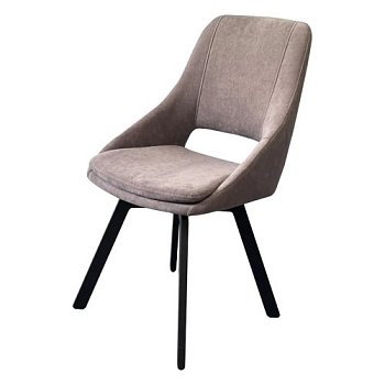 Стул на металлокаркасе с мягким сидением бежевый из велюра (арт 29457) - Фото 2