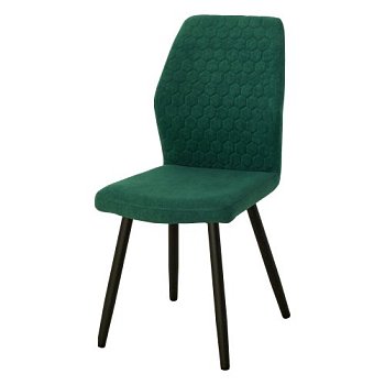 Стул на металлокаркасе с черными ножками зеленый из велюра (арт 19962) - Фото 2