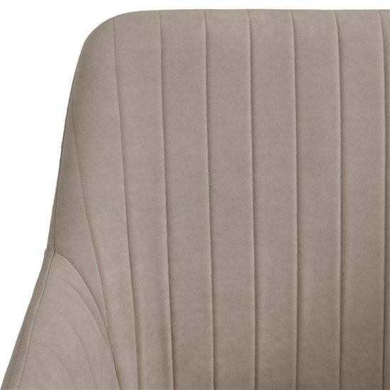 Стул-кресло мягкий слоновая кость из велюра (арт 22165) Фото 7