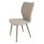 Стул мягкий бежевый с обивкой из велюра в современном стиле (арт 23586)