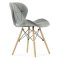 Стул дизайнерский мягкий серый eames (арт 12197)