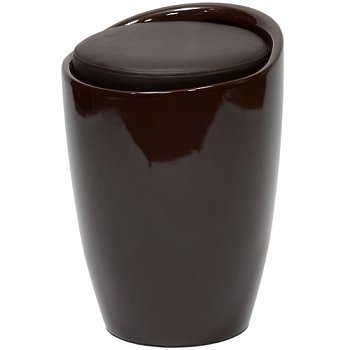 Табурет дизайнерский мягкий коричневый (арт 5485) - Фото 2