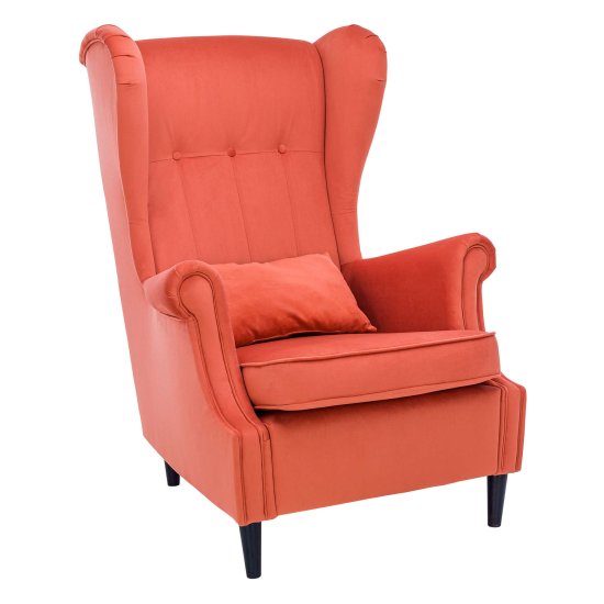 Полукресло мягкое оранжевое классика (арт 25228) Фото 1
