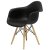 Стул-кресло с подлокотниками черный пластиковый eames style (арт 2337)