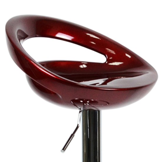 Барный стул ножки хром красный регулируемый (арт 6519) Фото 2
