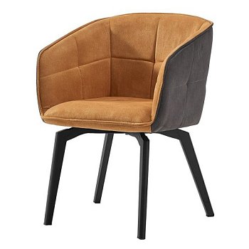 Стул-кресло мягкий с подлокотниками желтый (арт 27209) - Фото 2