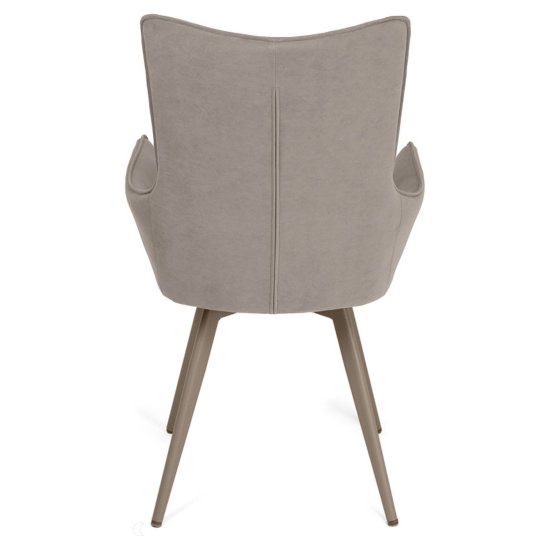 Стул дизайнерский с мягким сидением бежевый велюровый (арт 35583) Фото 5