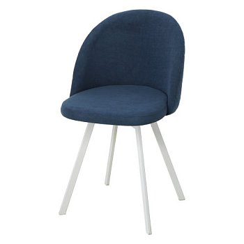 Стул на металлическом каркасе синий из велюра (арт 21220) - Фото 2