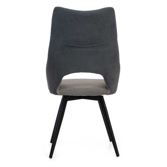 Стул для кухни на металлокаркасе серый велюровый (арт 30947) Фото 2