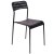 Стул с черными ножками черный из пластика (арт 6674)