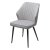 Стул с черными ножками мягкий серый велюровый (арт 33491)