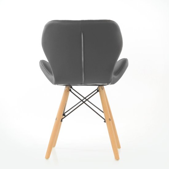 Стул дизайнерский мягкий серый eames (арт 5648) Фото 4
