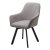 Стул на металлическом каркасе мягкий с подлокотниками серый (арт 31415)