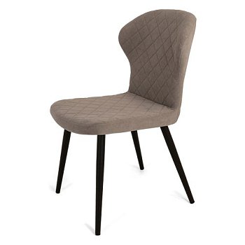 Стул для кухни бежевый велюровый современный (арт 19307) - Фото 2