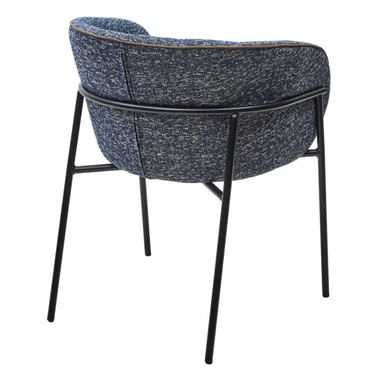 Стул обеденный металлический с мягким сидением синий (арт 33800) Фото 2