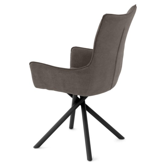 Стул дизайнерский мягкий с подлокотниками из велюра (арт 35553) Фото 3