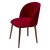 Стул кухонный с мягкой обивкой красный велюровый (арт 27462)
