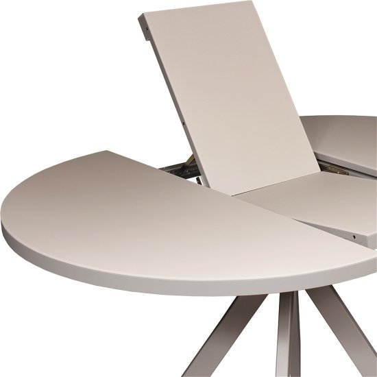 Обеденный стол раскладной круглый слоновая кость (арт 34204) Фото 4