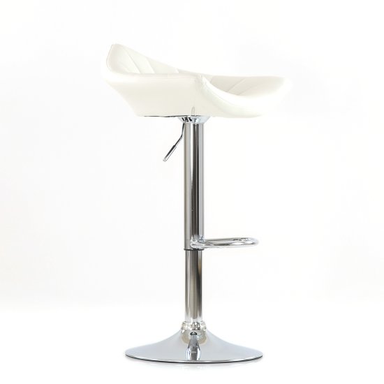 Барный стул дизайнерский с мягкой обивкой белый (арт 6485) Фото 3