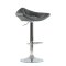 Стул барный дизайнерский на металлокаркасе мягкий серый крутящийся (арт 5624)