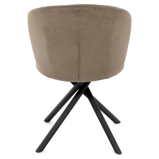 Стул обеденный мягкий слоновая кость из велюра (арт 35332) Фото 6