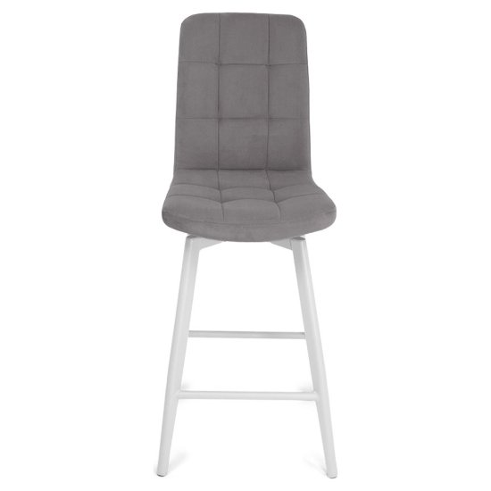 Стул полубарный мягкий из велюра (арт 35357) Фото 5