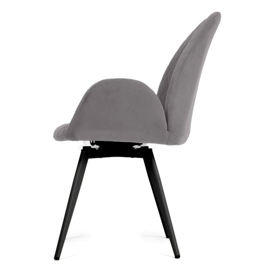 Стул с черными ножками мягкий из велюра (арт 33580) Фото 3