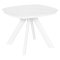 Кухонный стол овальный с керамическим покрытием белый 100 см (арт 35215)
