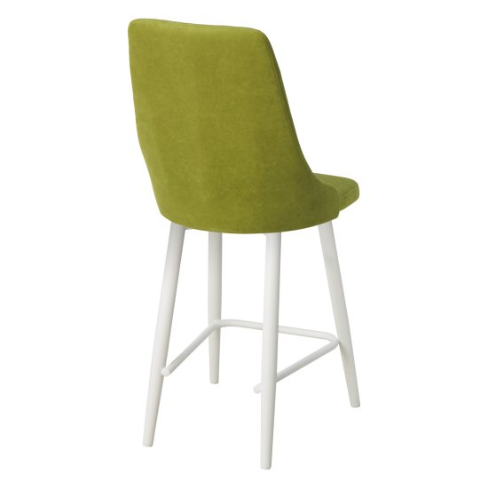 Стул барный мягкий зеленый из велюра (арт 23014) Фото 2