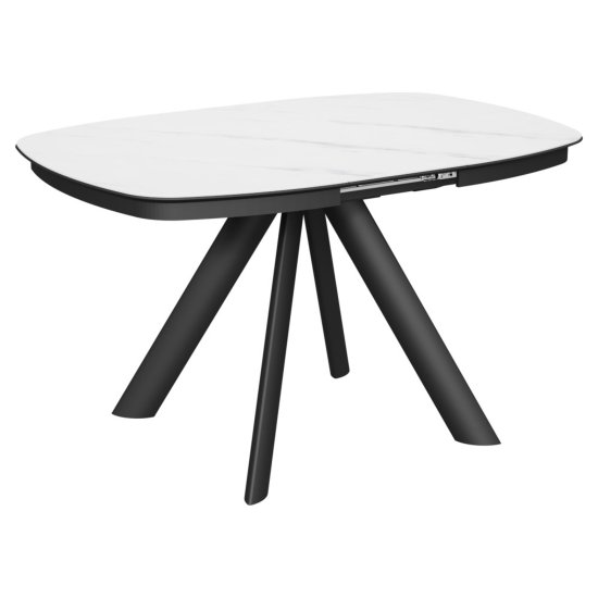 Стол овальный керамический белый (арт 35231) Фото 2