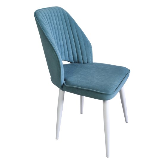 Стул для кухни бежевый из велюра (арт 31951) Фото 2